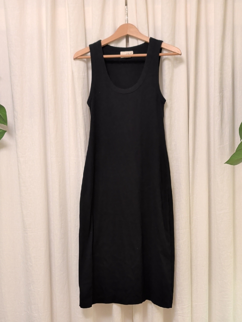 Universal Thread Black Ribbed Racer Back  Dress